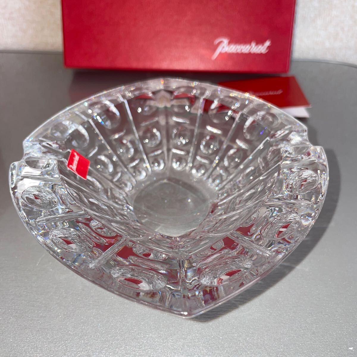 LN413a(6) 未使用 バカラグラス Baccarat エキノックス クリスタルガラス アッシュトレイ 灰皿 CRYSTAL ASHTRAY 1円〜の画像5