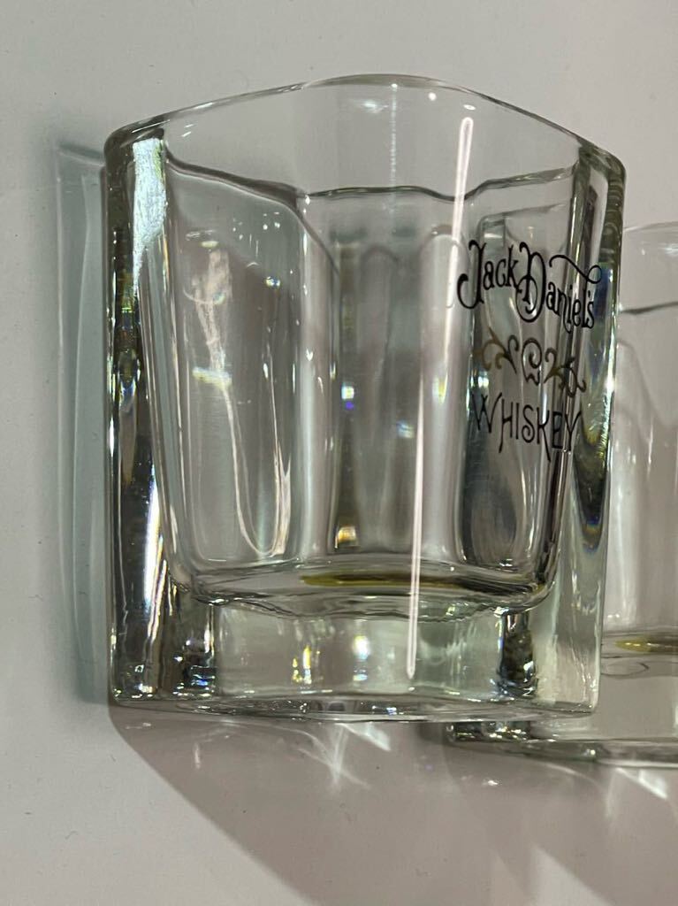 RE419n ショットグラス 非売品JackDaniel's ジャックダニエル ウイスキー ノベルティ ２個 ガラス の画像5