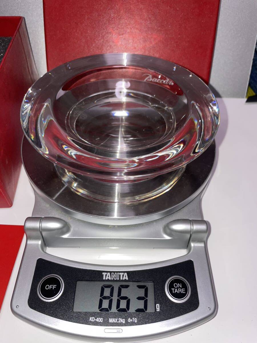 LN411a(3) レア 未使用 バカラグラス Baccarat ボウル アッシュトレイ風 クリスタル クリア 皿 小鉢 テーブルウェア サラダ デザート皿にもの画像5