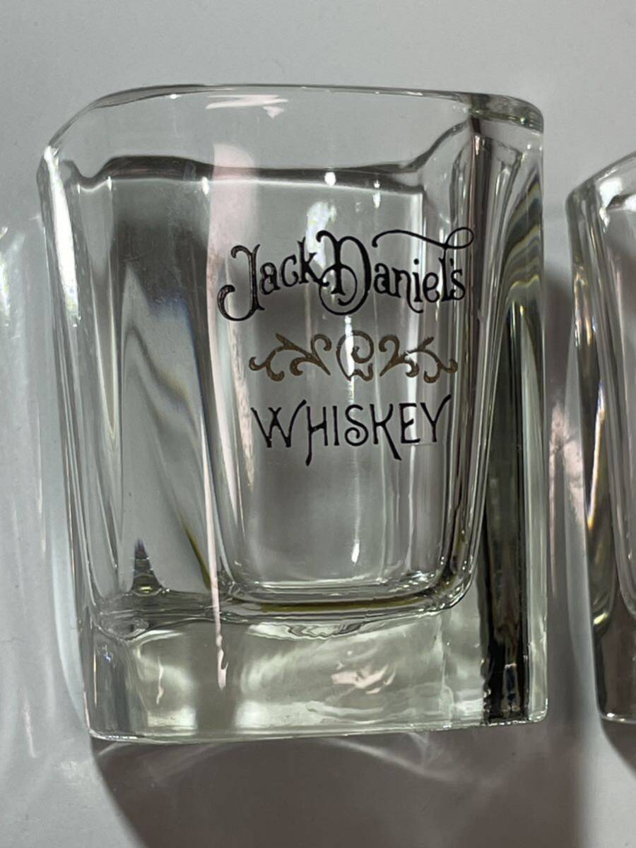 RE419n ショットグラス 非売品JackDaniel's ジャックダニエル ウイスキー ノベルティ ２個 ガラス の画像3