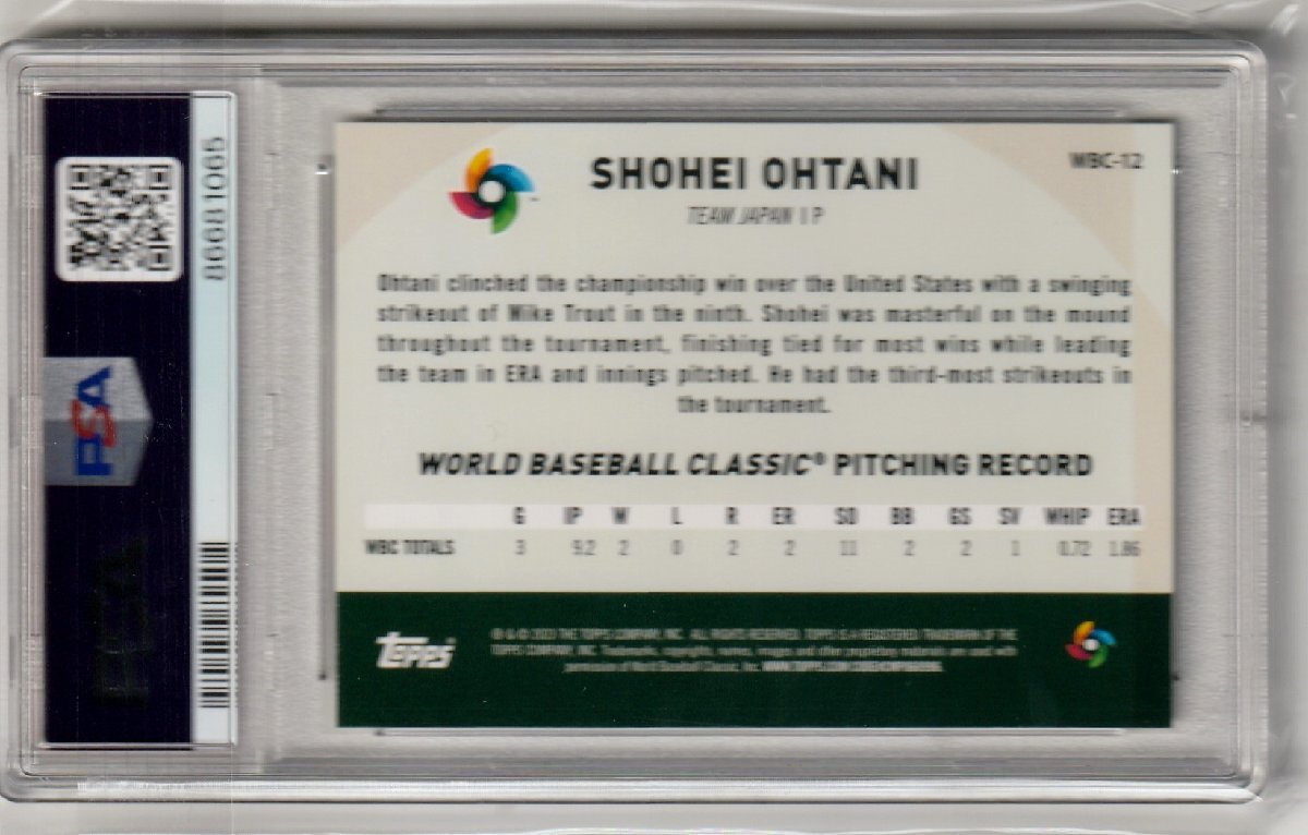 １円～PSA10 GEM MINT【大谷翔平】 2023 Topps Baseball Japan Edition Wbc Japanese National Team WBC12 Shohei Ohtani ドジャースの画像2