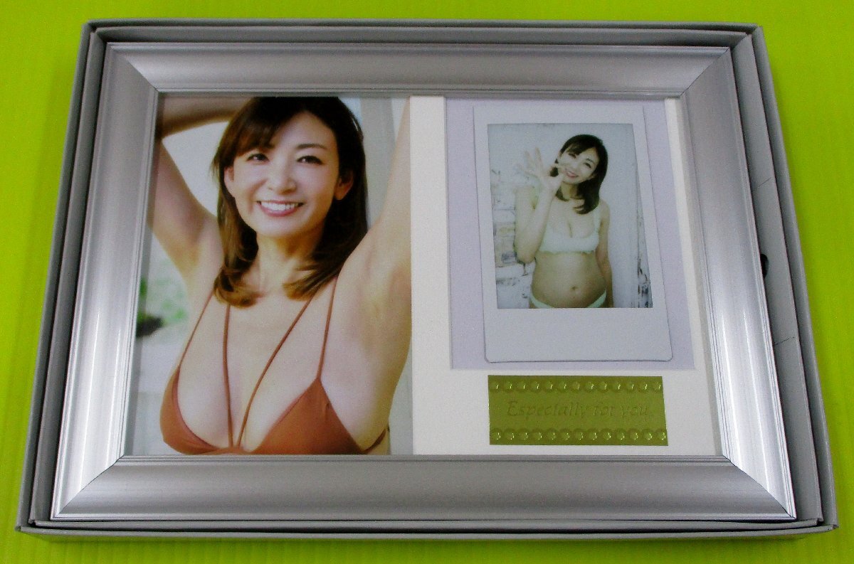 [ Nakajima Fumie ]1of1 photographing hour off Schott bikini raw Cheki attaching special frame 1 trading card photo frame 