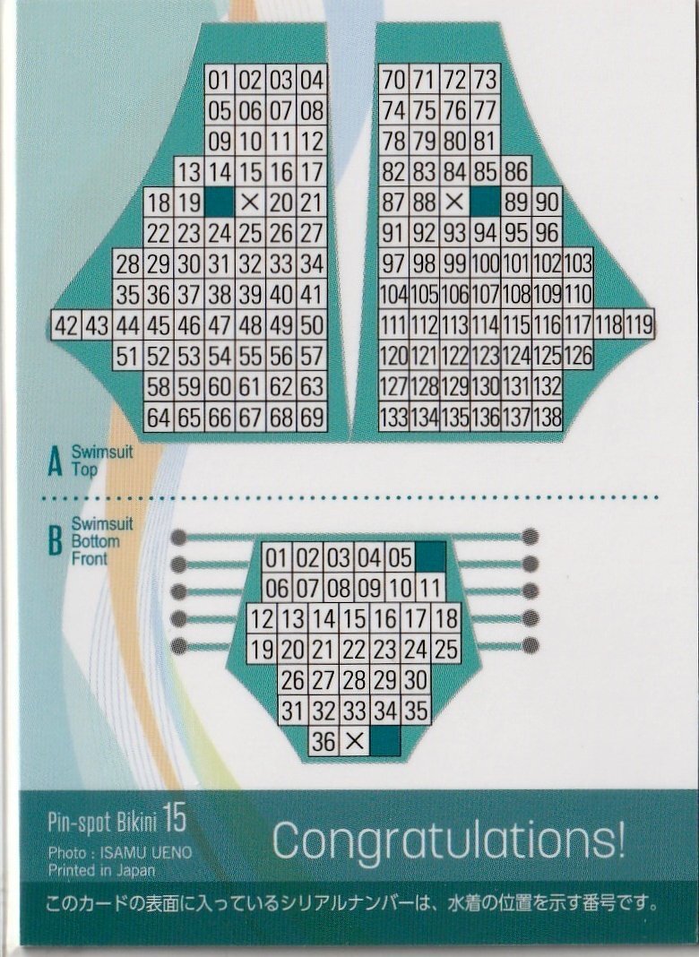 【斎藤恭代】55/138 ピンスポビキニカード15(ブラジャー) スーパーレアカード ファースト・トレーディングカードの画像2