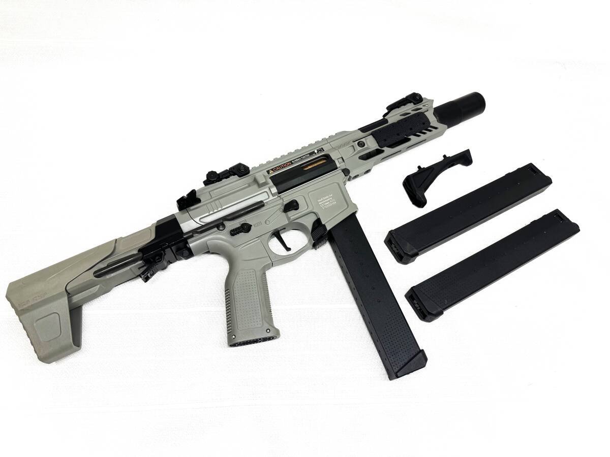 ICS CXP MARS PDW9 SSS 2.0 (URBAN GRAY) ショップ調整済み電子トリガー搭載電動ガン 予備マガジン2本付 中古品 PCC M4 M16_画像3