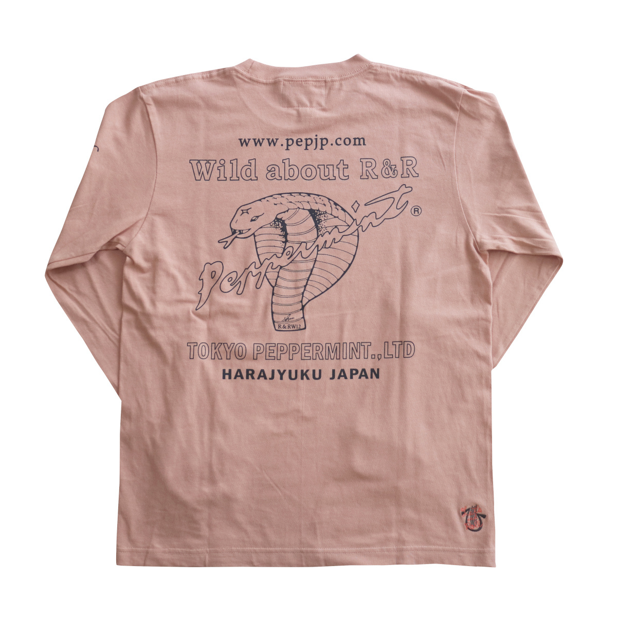 Tシャツ ロカビリーファッション ブランド メンズ 長袖 限定 OUT LINE COBRA LS TEE ダスティピンク サイズS_画像3