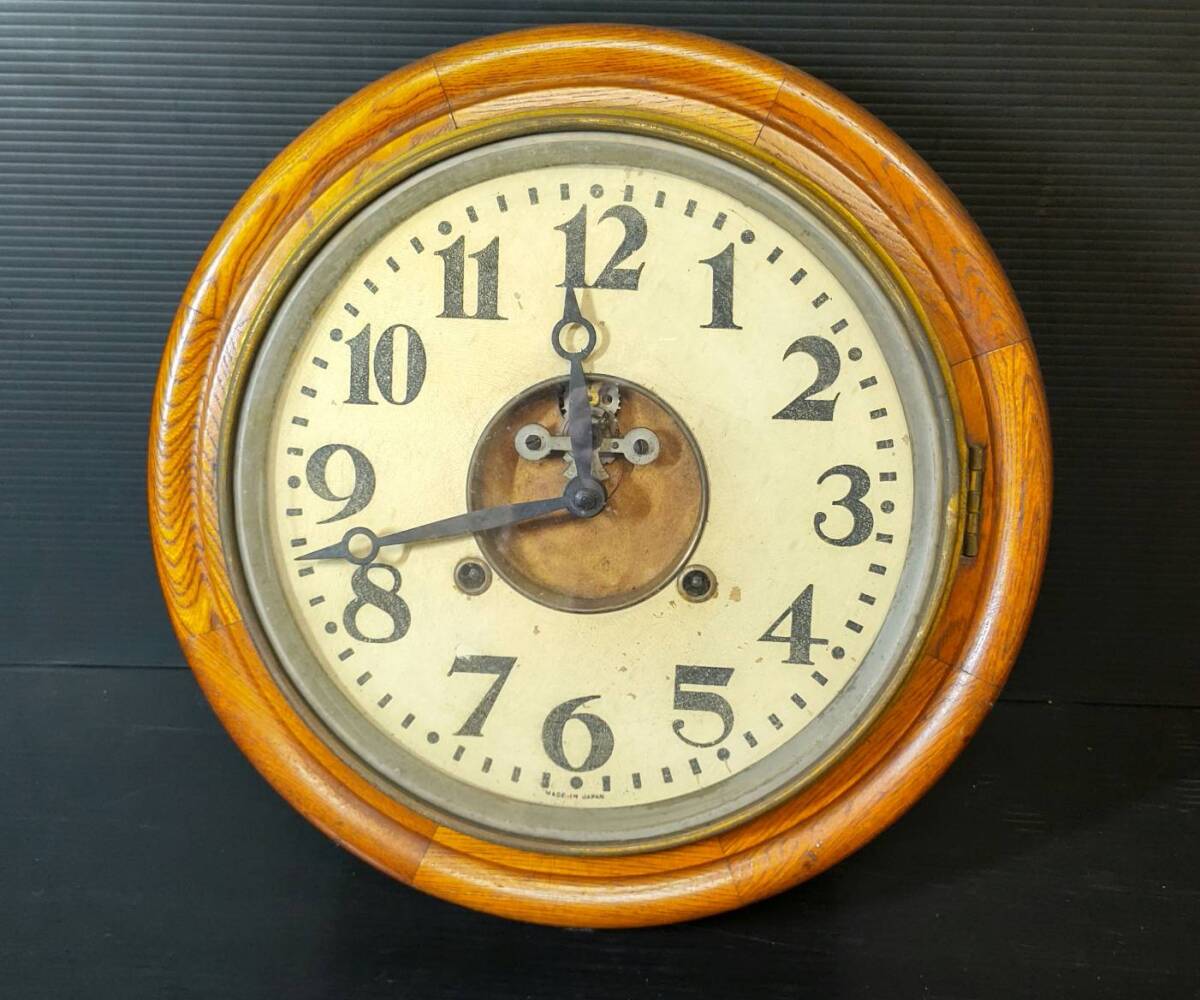 吉海A72 戦前時計 丸形 アンティーク 希少品 インテリア 動作未確認 アンティーク時計の画像1