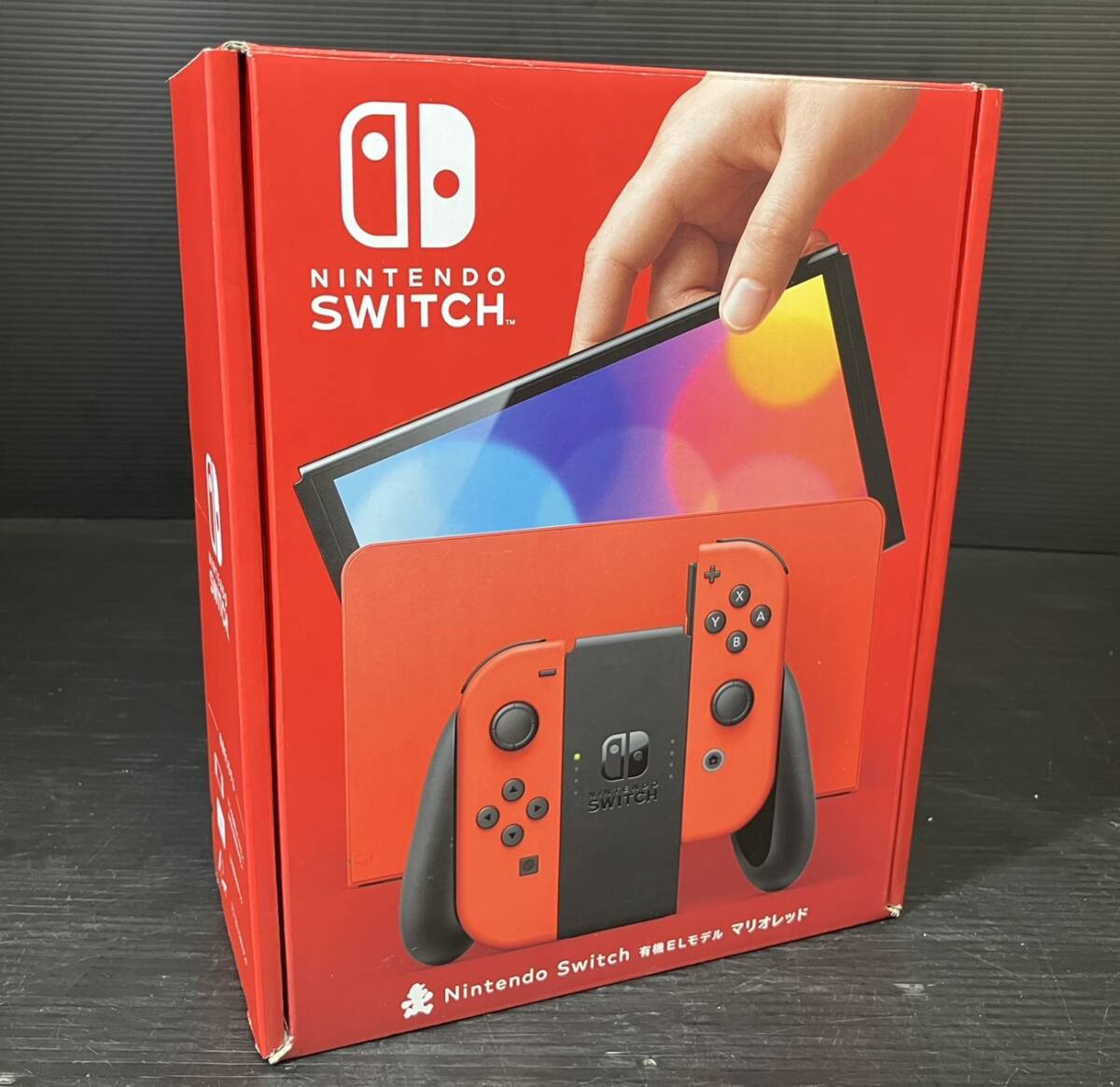 森斉A46 美品 NINTENDO SWITCH ニンテンドウ スイッチ 任天堂 有機ELモデル マリオレッド 本体 動作未確認 テレビゲーム 現状品の画像1