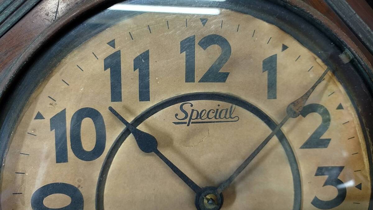 吉海A191 HAYASHI時計 戦前 八角時計 SPECIAL 柱時計 アンティーク 希少の画像3
