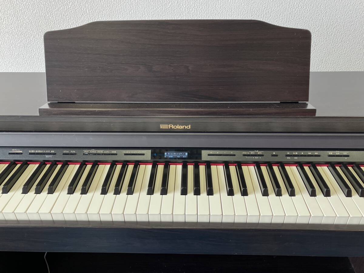 小玄A145 直接引き取り ローランド Roland 電子ピアノ デジタルピアノ HP601-CR 88鍵盤 木製鍵盤 楽器 器材 動作確認済み 現状品 の画像10
