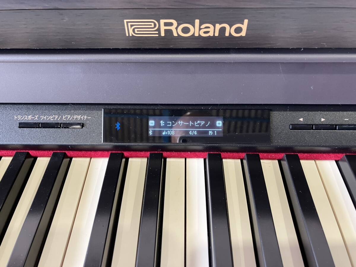 小玄A145 直接引き取り ローランド Roland 電子ピアノ デジタルピアノ HP601-CR 88鍵盤 木製鍵盤 楽器 器材 動作確認済み 現状品 の画像9