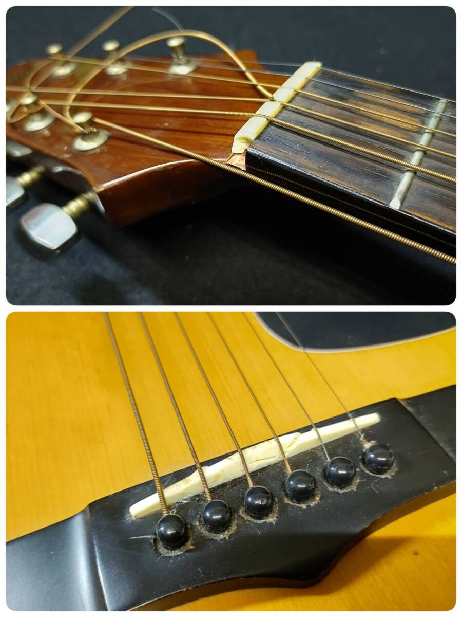 吉A Aria アリア AW75 アコースティックギター 現状品 弦未交換 の画像10