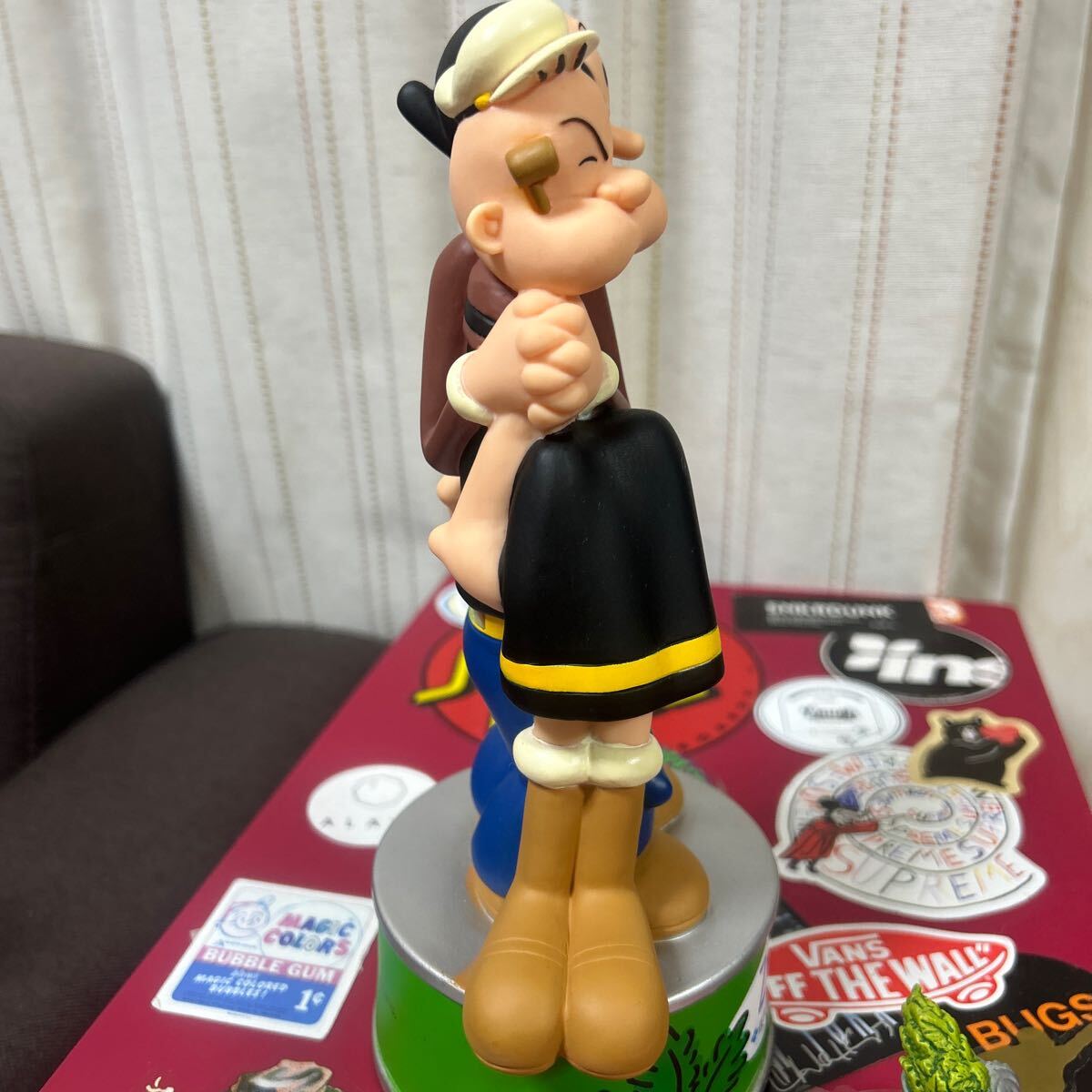 2001 год производства Sumitomo производства лекарство Zyrtec Popeye & оливковый копилка с коробкой с подарком sofvi предприятие предмет Ad ba Thai Gin g фигурка 