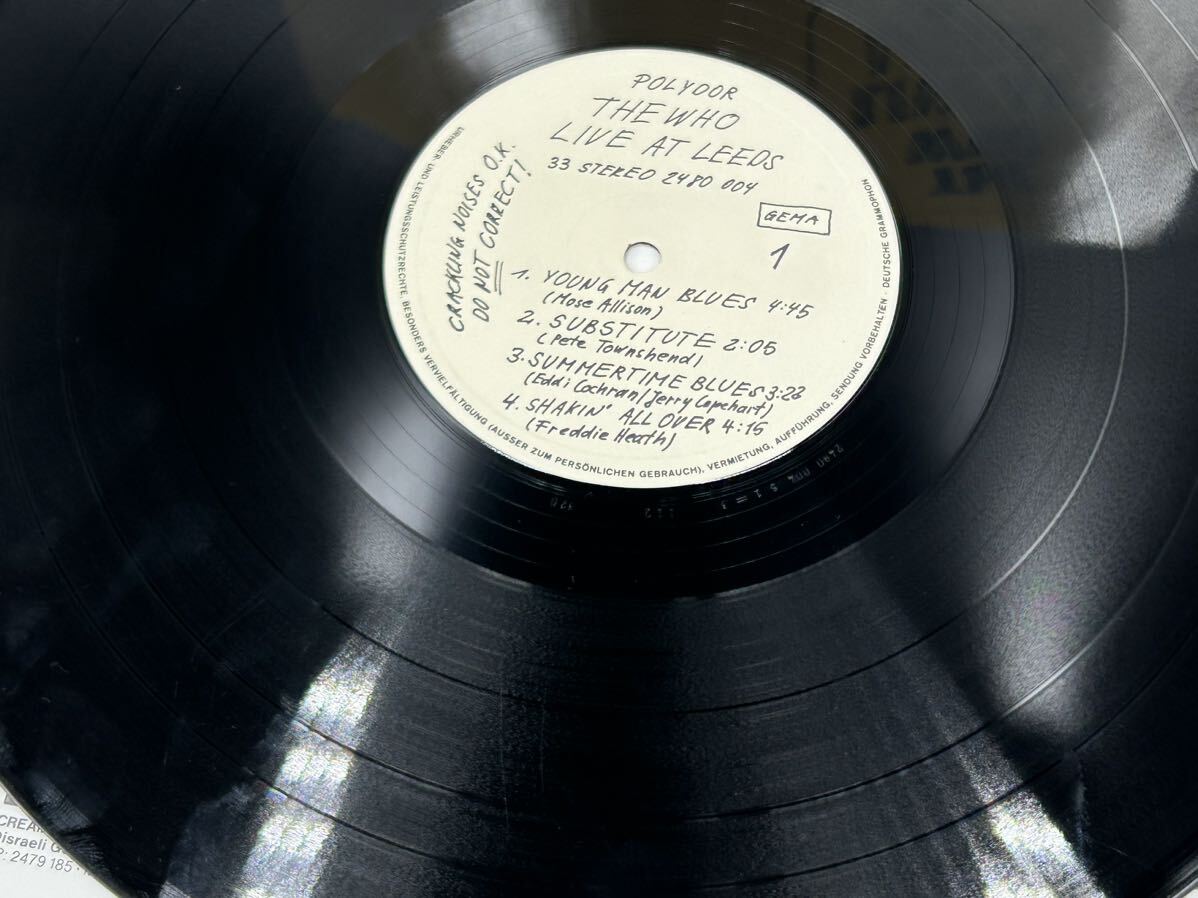 ２１７７　レコード　ＬＰ　The Who(ザ・フー)「Live At Leeds(熱狂のステージ)」_画像2