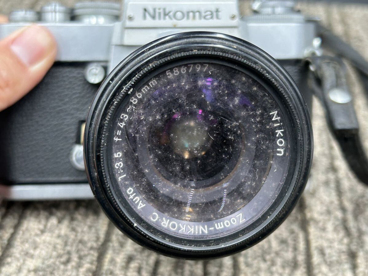 ０４１４Ａ Nikomat EL Nikon ニコン ニコマート フィルムカメラ / Nikon ニコン Zoom-Nikkor.C Auto 43-86mm F3.5の画像2
