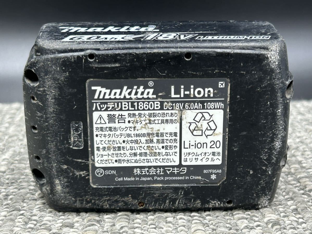 Ｇ１　【ジャンク品・バッテリーのみ】マキタ　makita　バッテリー　１８Ｖ　ＢＬ１８６０Ｂ_画像5