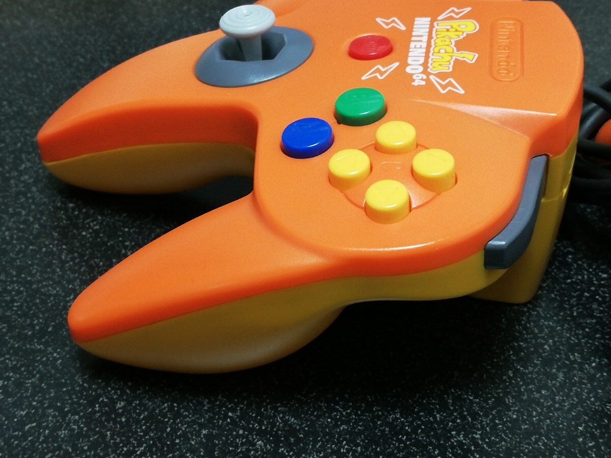 ■即決■任天堂 N64コントローラー「ピカチュウ　オレンジ」■_画像5