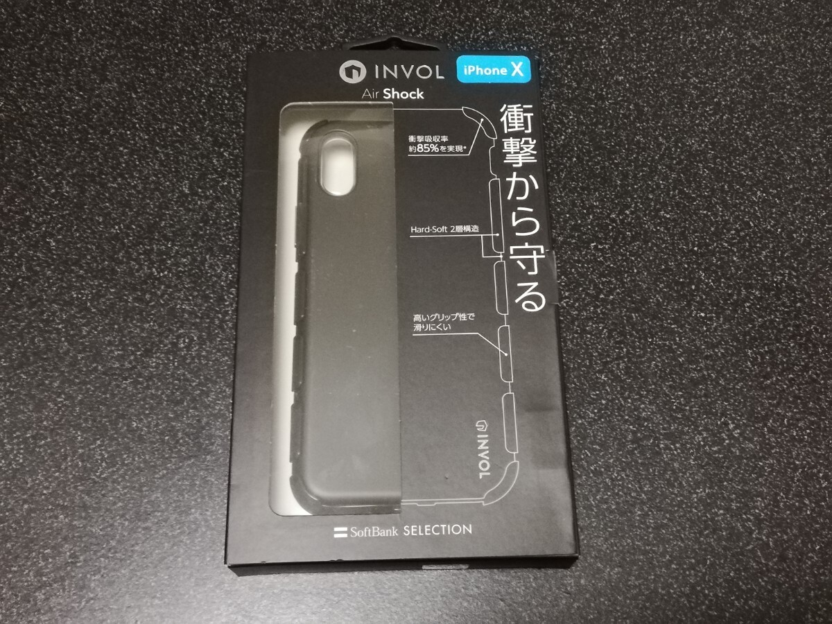 ■即決■新品 SoftBank SELECTION iPhone X スマホケース「INVOV Air Shock ブラック」 ■_画像1