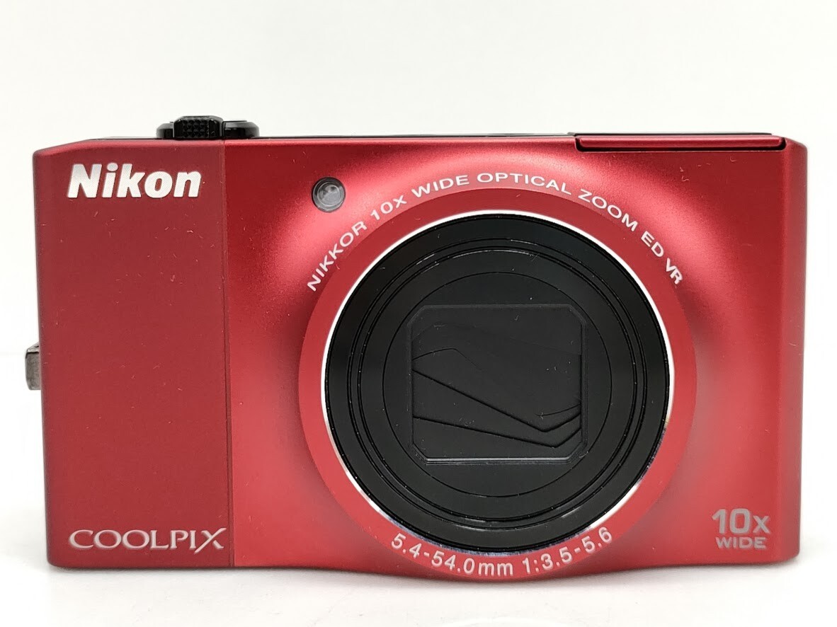 6 ニコン S 8000 クール ピクス コンパクト デジタル カメラ NIKKOR 10x WIDE 54 mm レンズ フラッシュ レッド ジャンク COOLPIX Nikon◆の画像2