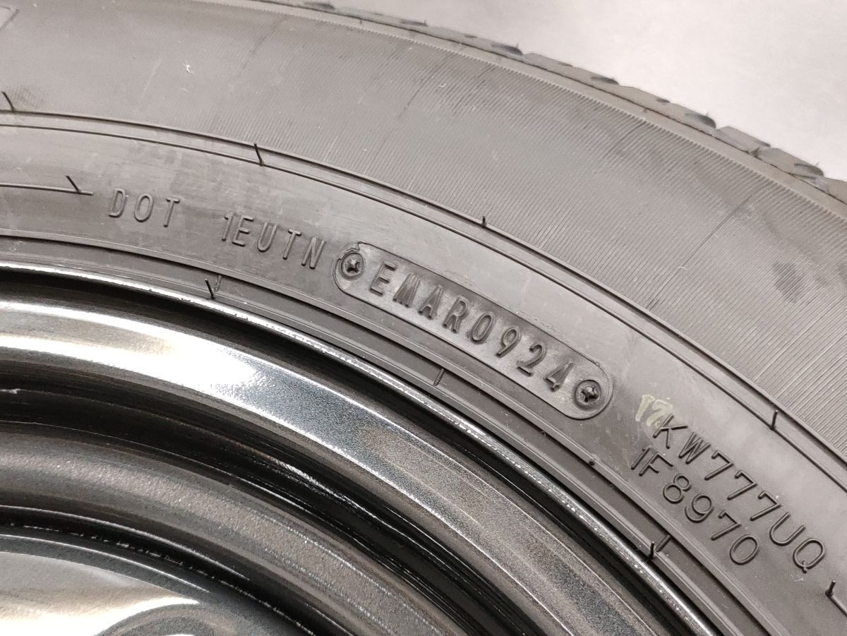 18 スズキ JB74 ジムニー シエラ 背面 純正 スチール ホイール 1本 195/80R15 製造周期 0924 ダンロップ グラントレック AT20 SUZUKIの画像5