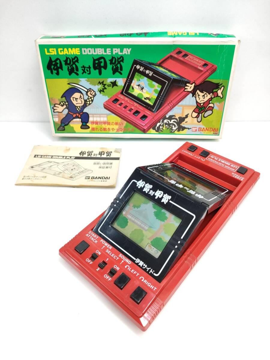 6 Bandai LSI игра Iga на .. оригинальная коробка с руководством пользователя электризация не проверка Junk GAME DUBLE PLAY BANDAI* Showa Retro винтажная игрушка LCD