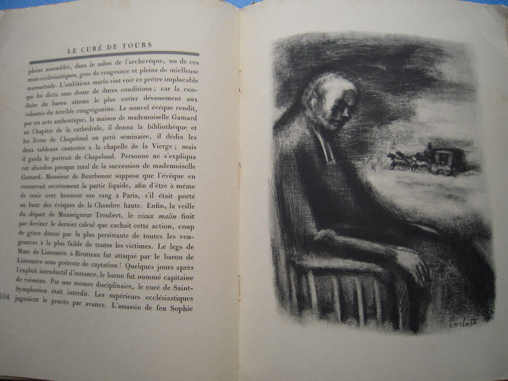 J.-A.カロッティ挿画本 限999 1946 バルザック『ツールの司祭 Le Cure de Tours』の画像8