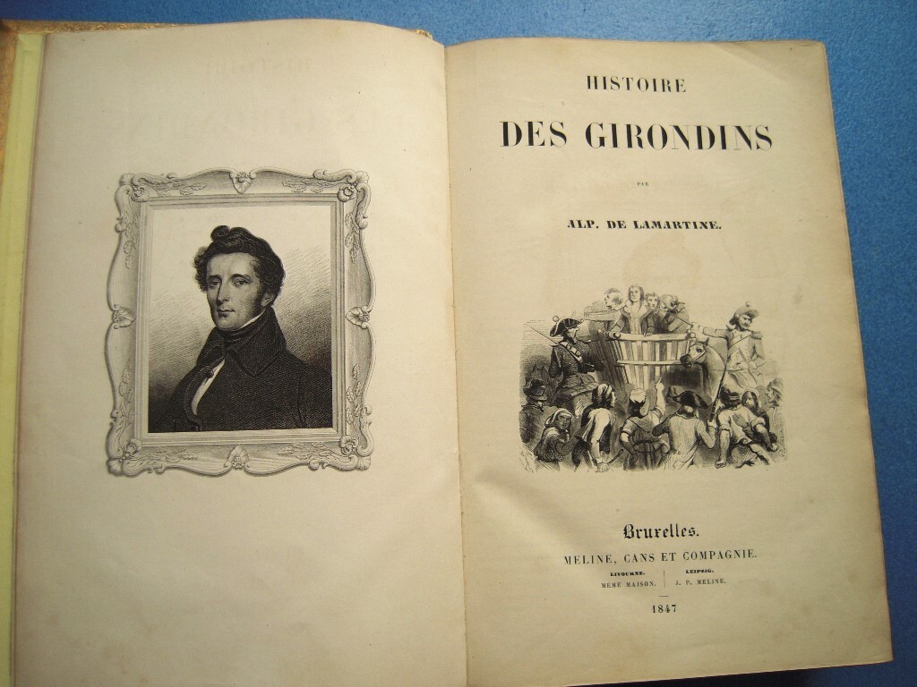 「アルフォンス・ド・ラマルティーヌ『ジロンド党史 Histoire des Girondins』1847」 Alp.de Lamartineの画像1