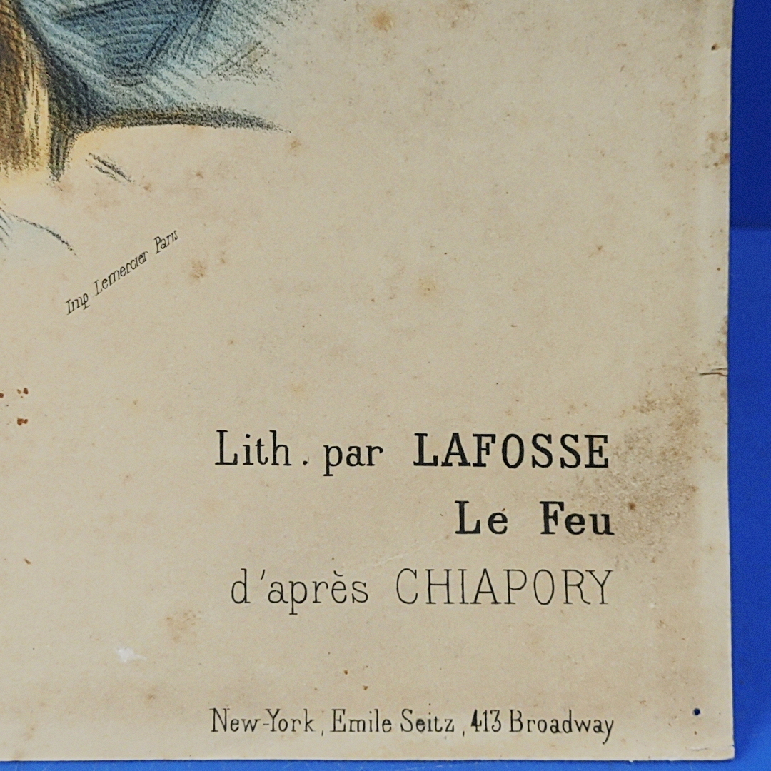 【真作】ベルナールーシャルル・シャポリー リトグラフ『Le Feu(火)』Lafosse制作 Bernard-Charles Chiapory の画像3