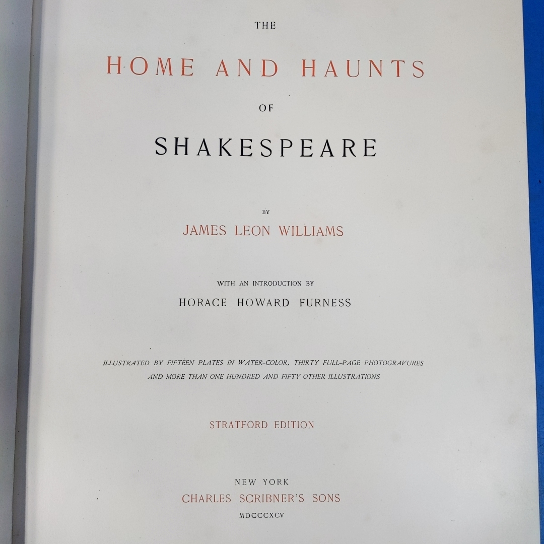 図版多数！「シェイクスピアの家と行きつけの場所 1895 The Home and Haunts of Shakespeare James Leon Williams」の画像2