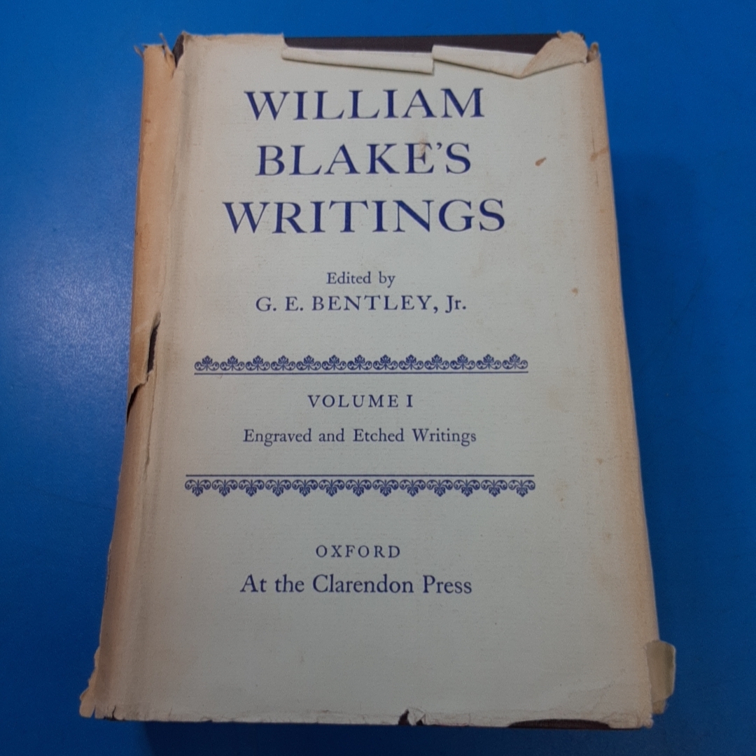 [ William * break 3 пункт William Blake\'s Writings Volume Ⅰ,Ⅱ: G. E. Bentley, Jr 1978 др. ]