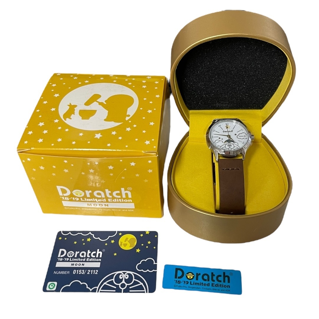 【未使用・保管品】ドラえもん 腕時計 ドラッチ 2018-2019 Doratch Limited Edition - MOON 0153/2112 文字盤ホワイト クオーツ L62612REの画像2