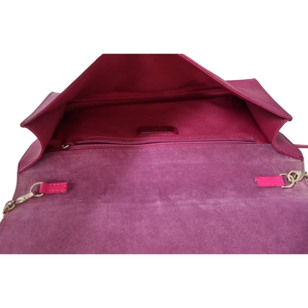 【中古品】FURLA フルラ チェーンショルダーバッグ ピンク レディースバッグ 布袋付き hiL4789ROの画像8