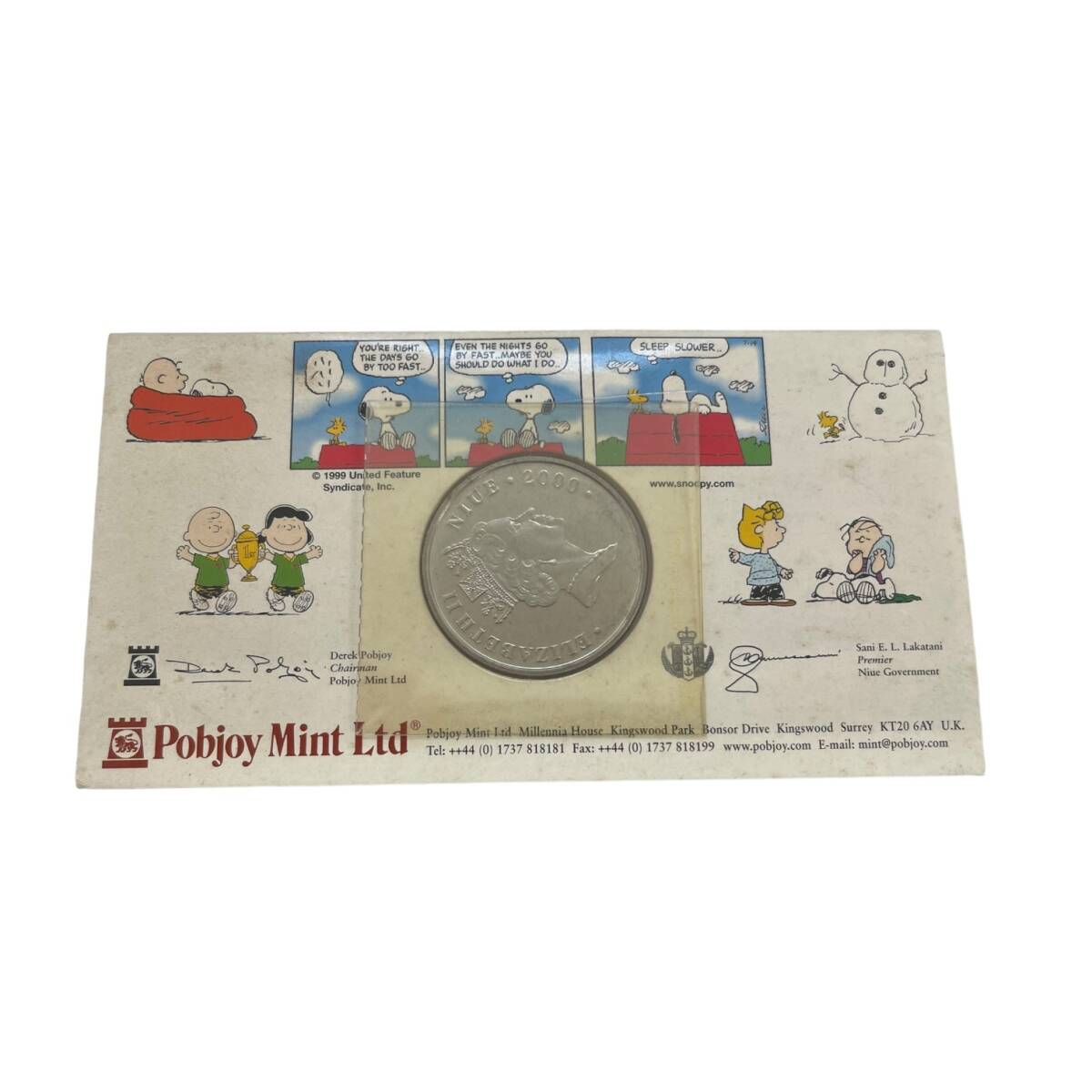 【未使用・保管品】 SNOOPY スヌーピー ピーナッツ 50周年記念コイン エリザベス2世 ウッドストック 硬貨 記念グッズ N61977RKの画像4