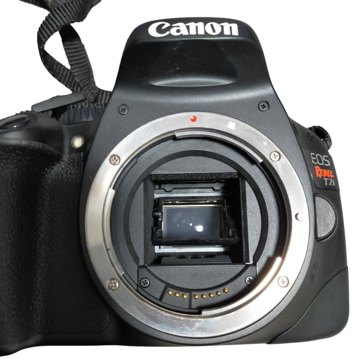◆中古品/レンズ割れ有◆Canon キャノン デジタルカメラ Canon EOS Rebel T2i レンズ2本 鞄 アダプター kyX6956Nの画像7
