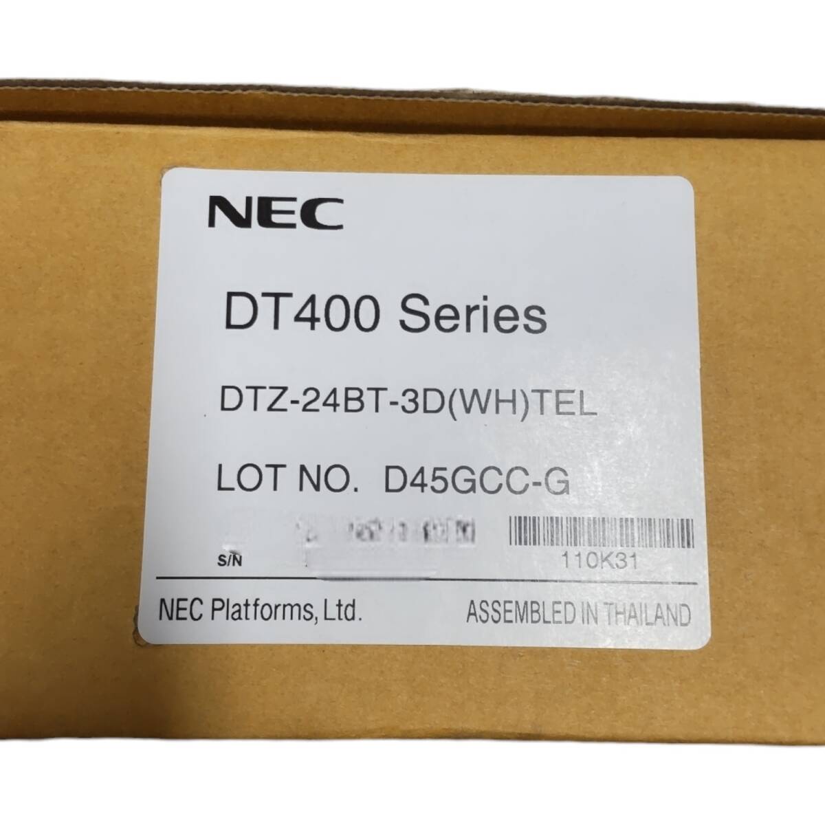 【未使用】NEC ビジネスフォン DT400 Series DTZ-24BT-3D WH 電話機 オフィス TEL 箱、コード有 L62645RA_画像2