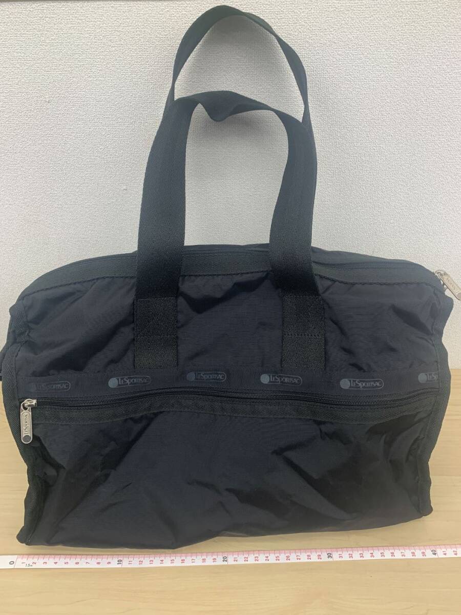 LE Sportsac/レスポートサック　ボストンバッグ 2WAYバッグ ストラップ付　黒 kyK8494K_画像1