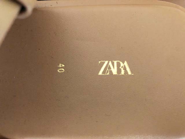 ZARA Zara бежевый Gold детали сандалии модель размер фотосъемка использование женский большой размер 40 26 см . пара обычная цена 9990 иен полцены и меньше very elle