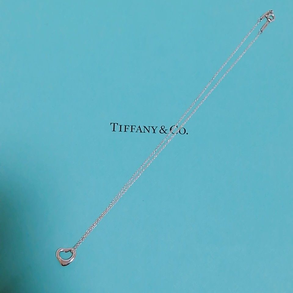 送料無料【極美品】ティファニー エルサペレッティ オープンハート ネックレス 11mm シルバー ペンダント TIFFANY