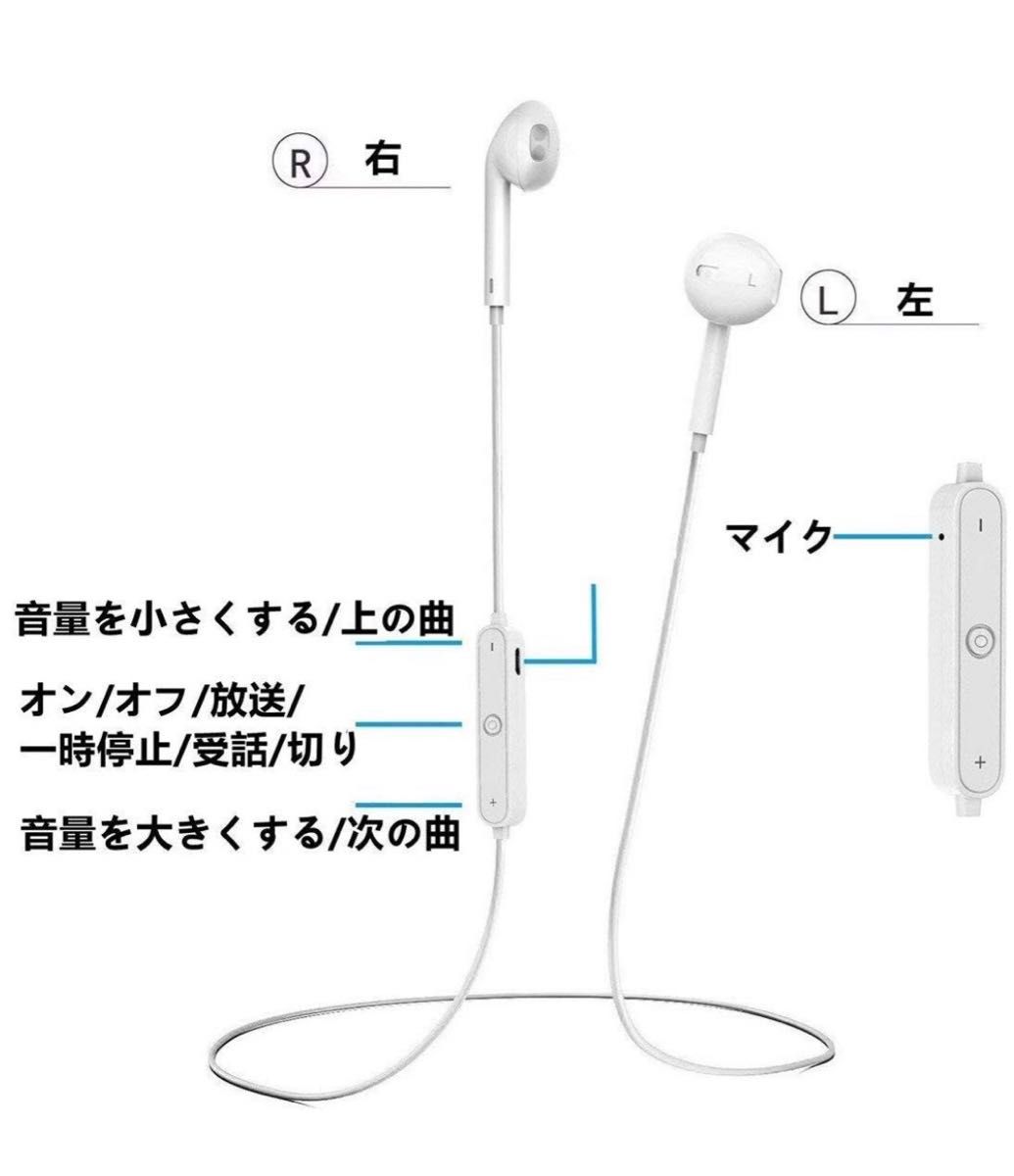 【最終値下げ！】クーポンでお安く！ワイヤレスイヤホン Bluetooth 白 新品　充電器付き