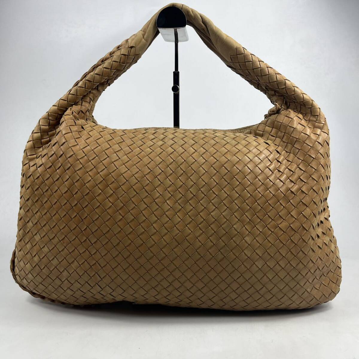 1円〜 BOTTEGA VENETA ボッテガヴェネタ ホーボー トートバッグ ショルダーバッグ イントレチャート レザー ベージュ ハンドバッグの画像3