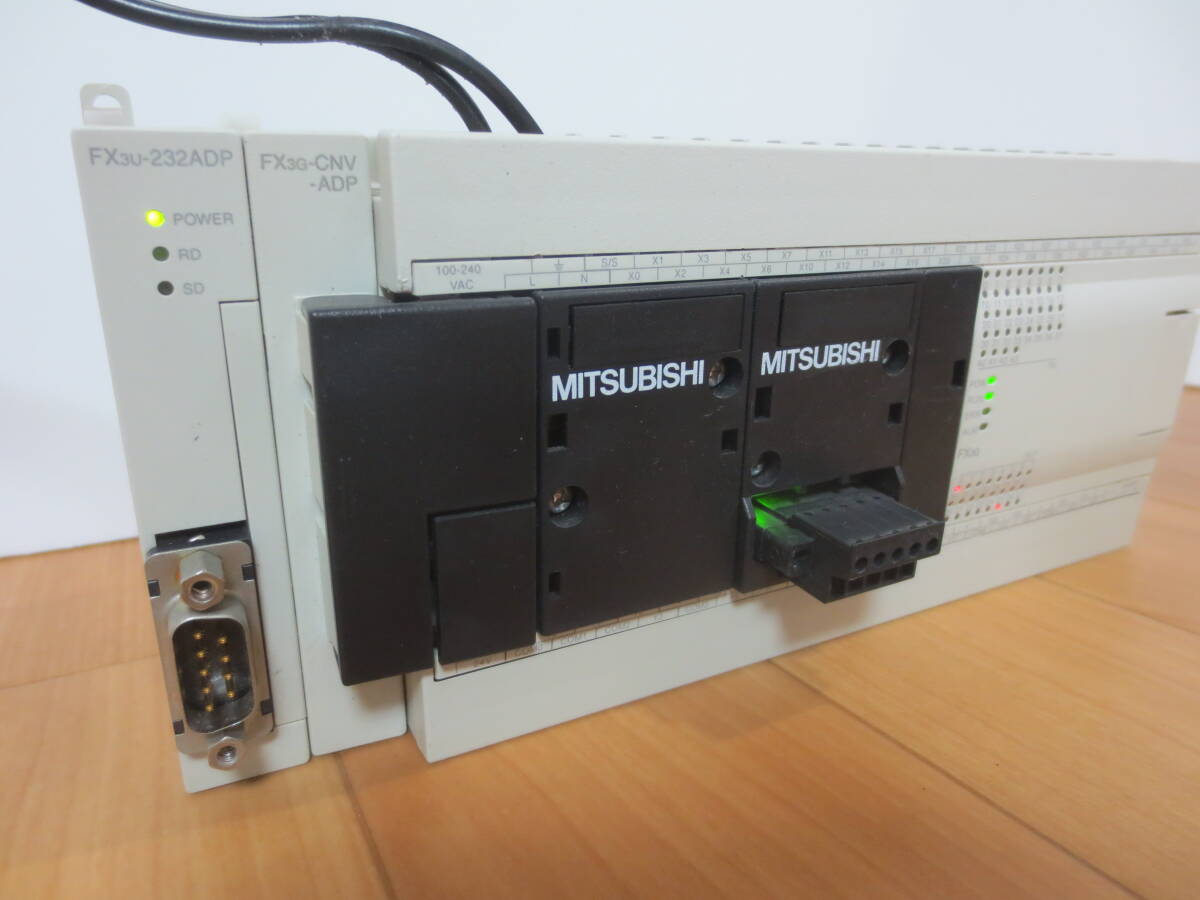 ★ MITSUBISHI 三菱電機 シーケンサーPLC FX3G-60MR/ES★FX3U-232ADP★FX3G-CNV-ADP★