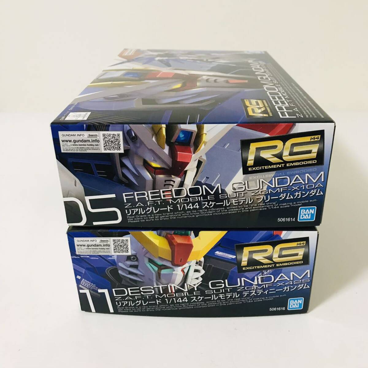 ★売切1円～スタート★RGフリーダムガンダム&デスティニーガンダム2点セット新品未組立再販分★バンダイガンプラキラヤマトシンアスカ_画像3