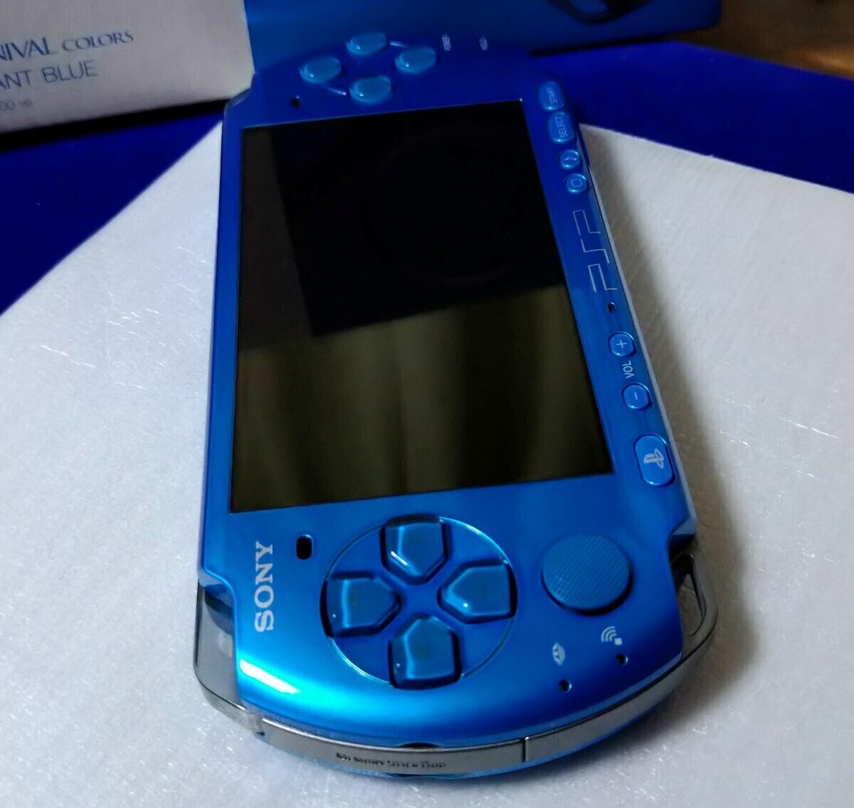 【美品】PSP-3000VB バイブラント ブルー★ゲームソフト付き「モンハンポータブル３rd」の画像6