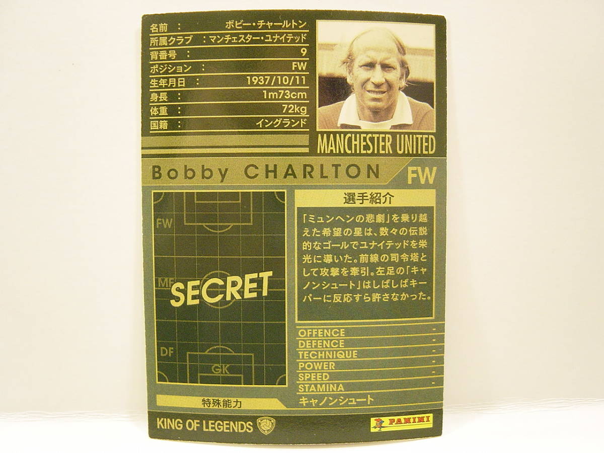 ■ WCCF 2007-2008 KOLE ボビー・チャールトン　Sir Bobby Charlton 1937 England　King Of Legends 1966 Ballon d'Or_画像4