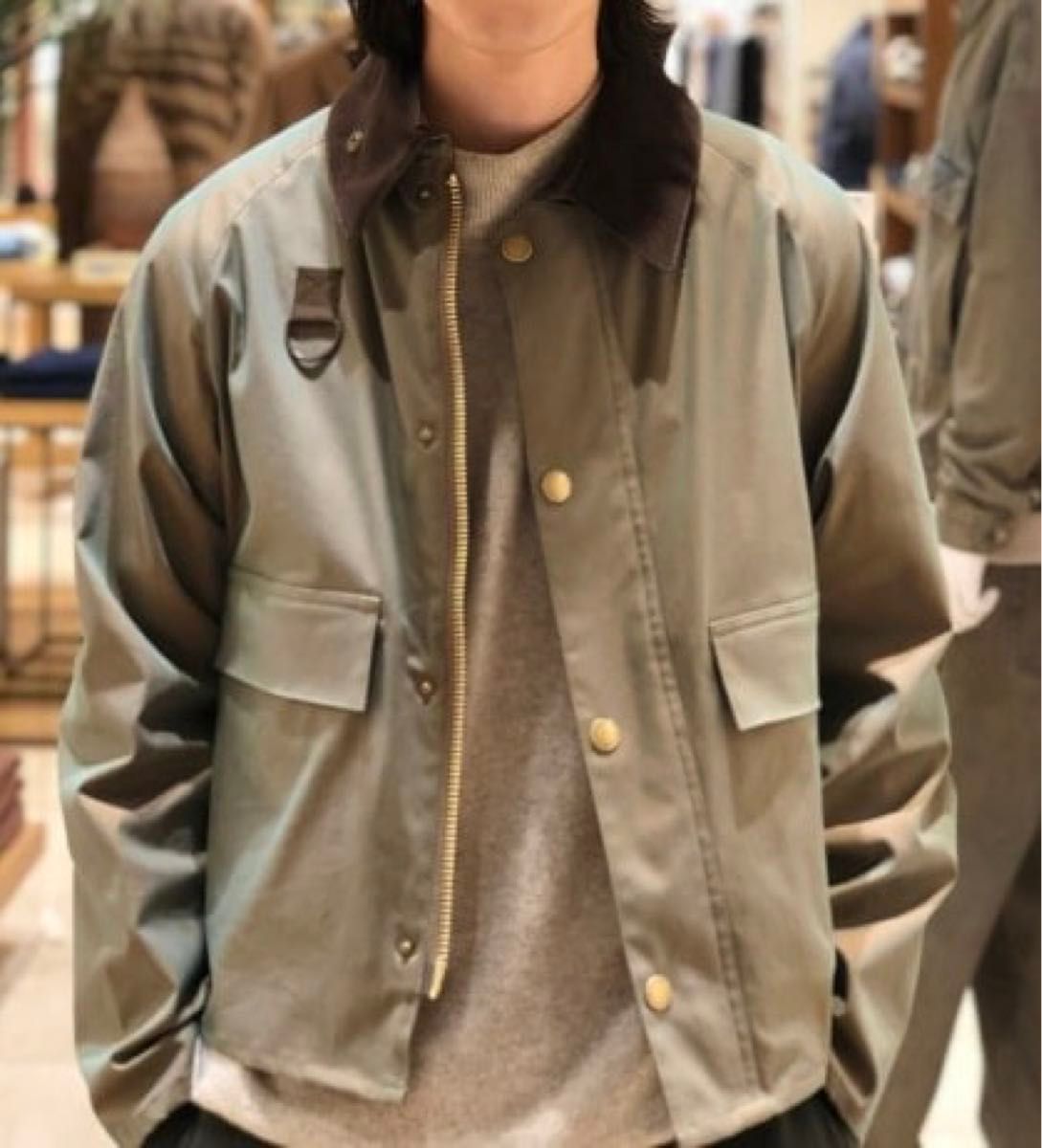 Barbour × BEAMS F 別注 SPEY シャンブレー ショートブルゾン Barbour × BEAMS F 別注 SPEY シャンブレー ショートブルゾン