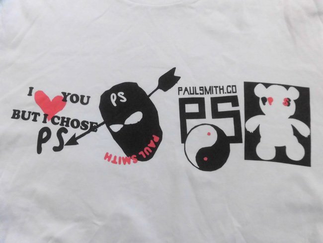 PS Paul Smithpi-es Paul Smith PS маска .. графика Logo принт короткий рукав футболка S/ белый белый / мужской /222566 924U