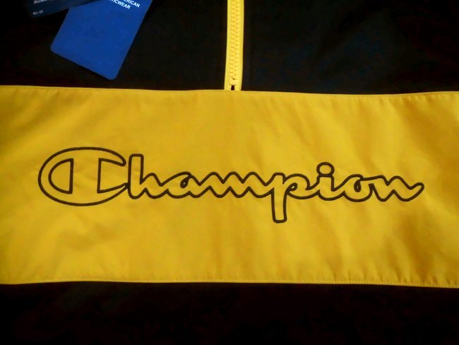 新品 20FW Champion GOLF チャンピオン ゴルフ ロゴ刺繍 ハーフジップシャツXL/ポリジン加工 ナイロン切替 プルオーバー ジャージ/C3-SG402の画像6