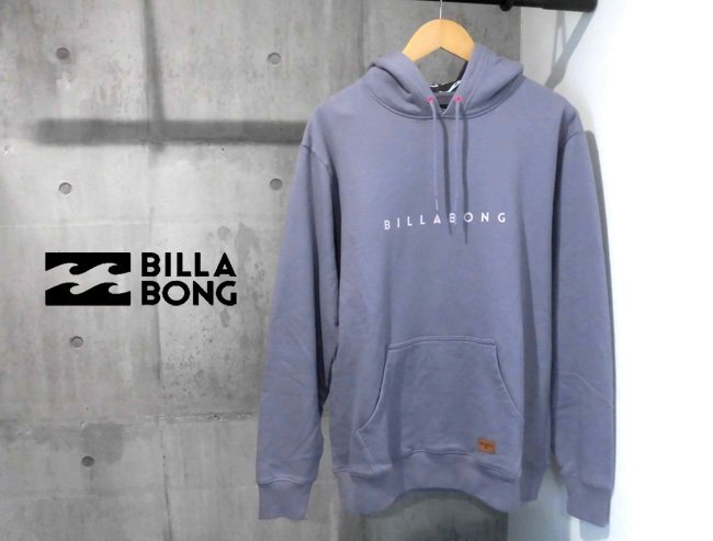 新品 BILLABONG ビラボン BB012-Z31 ロゴプリント スウェットパーカーL/プルオーバー フーディ/紫 パープル/メンズ/サーフ サーフィンの画像1