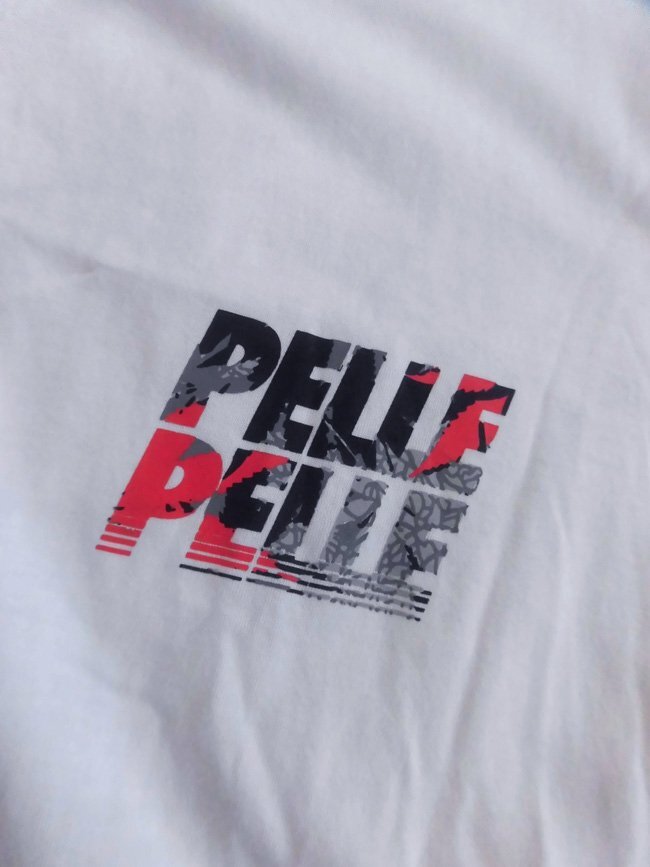 新品 Pelle Pelle ペレペレ ロゴプリント フェイクレイヤード 半袖 Tシャツ L/白/メンズ/PM 322 1703/HIPHOP ヒップホップ B-BOY B系_画像4