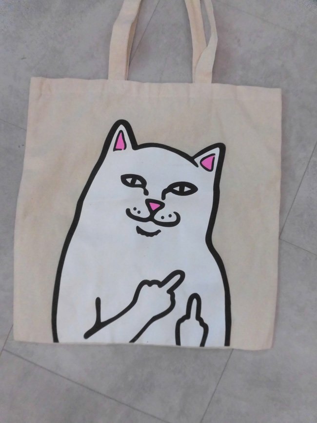 新品 RIPNDIP リップンディップ LORD NERMAL TOTE BAG キャンバス トートバッグ/肩掛けバッグ/鞄 カバン/ナチュラルの画像3