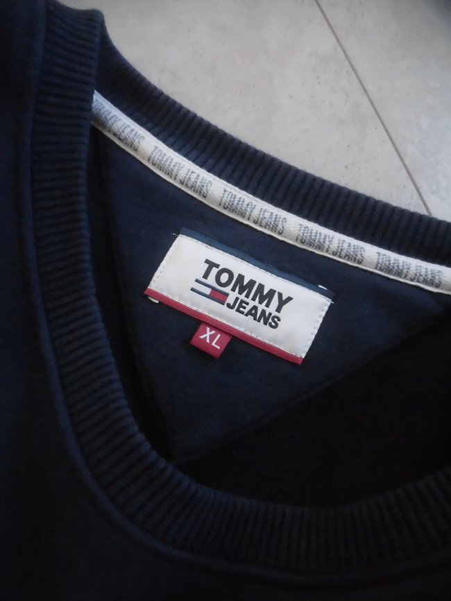 TOMMY JEANS トミージーンズ アーチロゴプリント スウェット トレーナー XL/クルーネック スウェットシャツ/紺/メンズ/トミーヒルフィガーの画像7